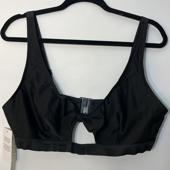 Asos Curve 16 Wolf and whistle exclusive bunny tie cut out swim top bikini - Picture 8 of 12